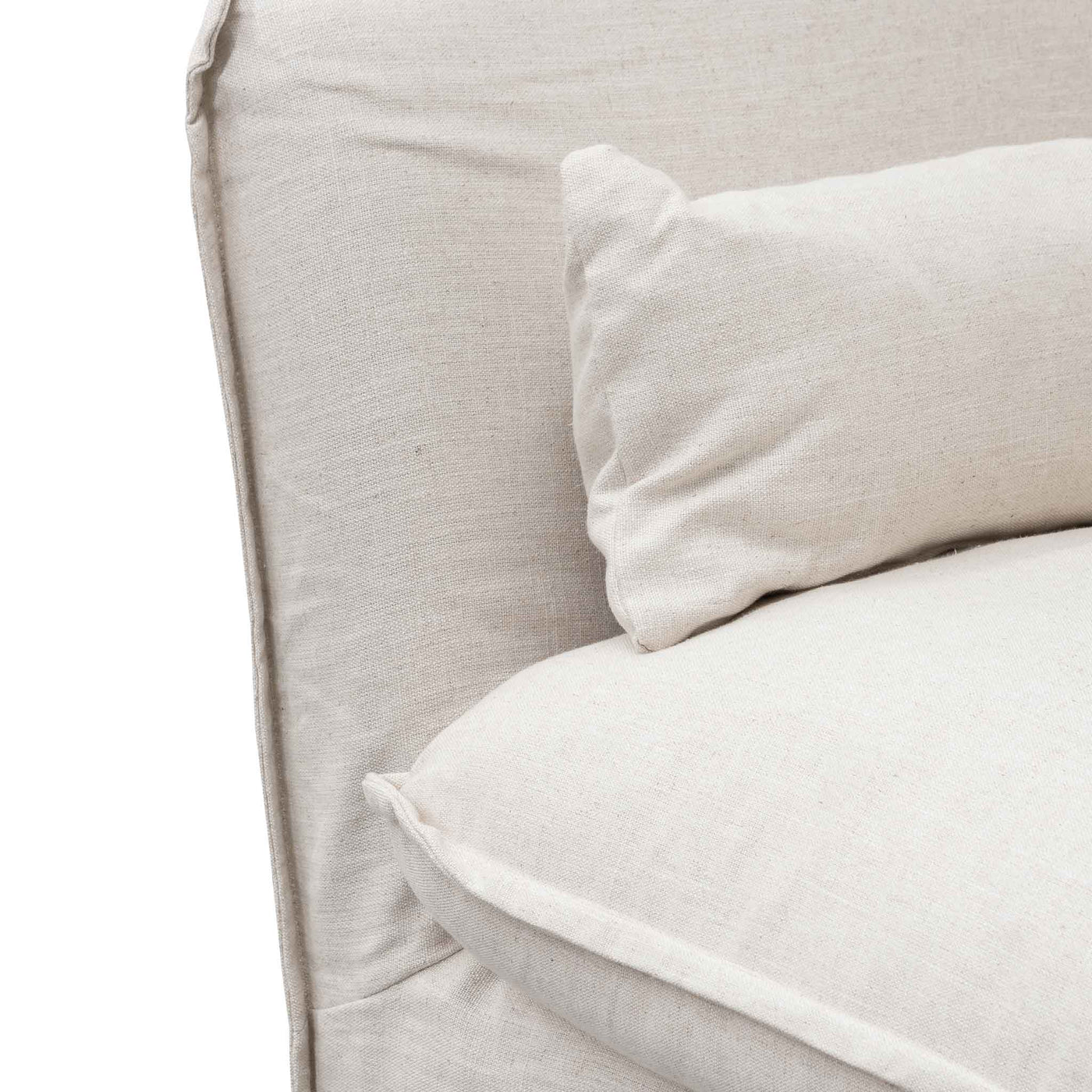3 Seater Fabric Sofa - Linen Sand