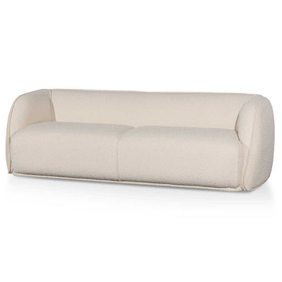 3 Seater Fabric Sofa - White