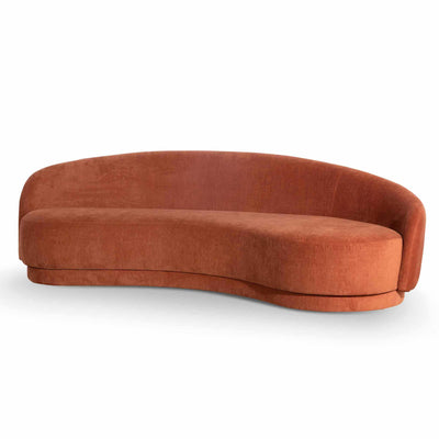 3 Seater Fabric Sofa - Rust