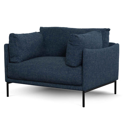 Fabric Arm Chair - Dark Blue