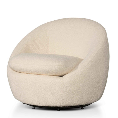 Lounge Chair - Ivory White Boucle