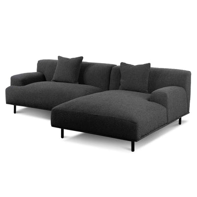 Right Chaise Sofa - Charcoal Boucle