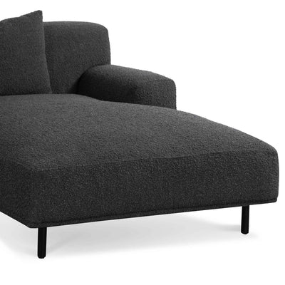 Right Chaise Sofa - Charcoal Boucle