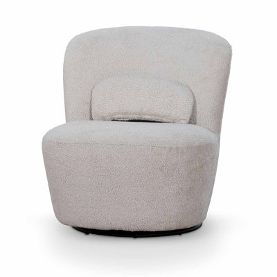 Swivel Lounge Chair - Ivory Teddy