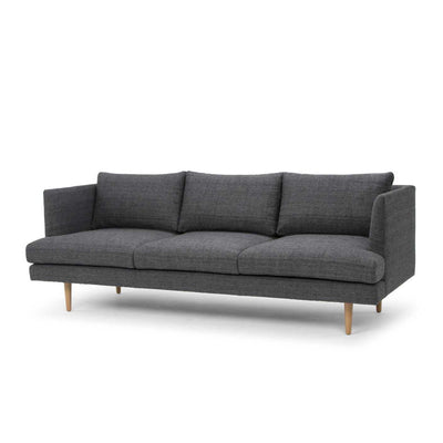 3 Seater Fabric Sofa - Metal Grey