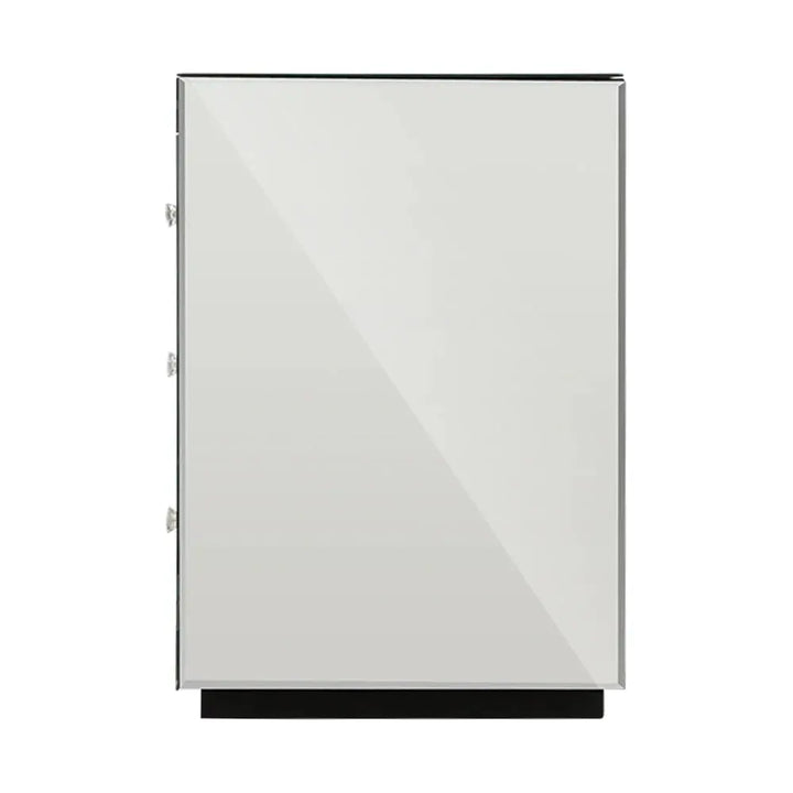 Mirrored Bedside Table Drawers Furniture Mirror Glass Presia Silver INTEX
