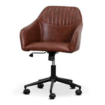 Office Chair - Cinnamon Brown PU Leather