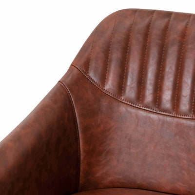 Office Chair - Cinnamon Brown PU Leather