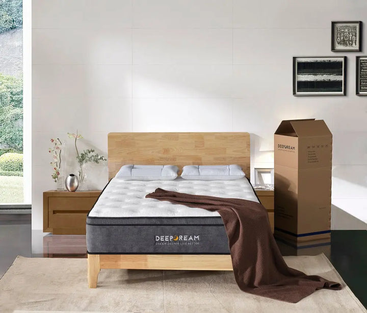 Queen - Latex Foam 34cm - Euro Top Mattress - 5 Zone Pocket Spring