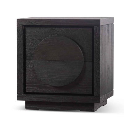 Bedside Table - Textured Espresso Black