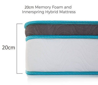 King 20cm Memory Foam and Innerspring Hybrid Mattress
