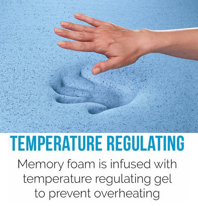 Single - Gel Memory Foam Mattress - Dual-Layered - CertiPUR-US Certified 25cm