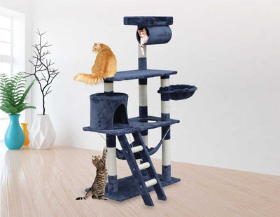 140cm Cat Tree Scratching Post Scratcher Tower Condo House Furniture Wood