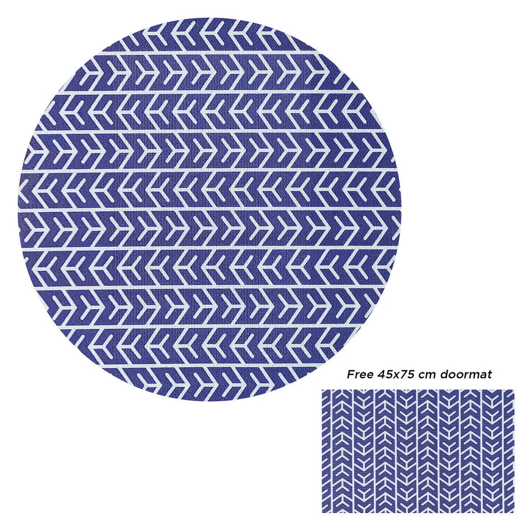 White and Indigo Abstract Outdoor Floor Rug- Outdoor – Modern Luxury Furniture – Furniture Valley Australia