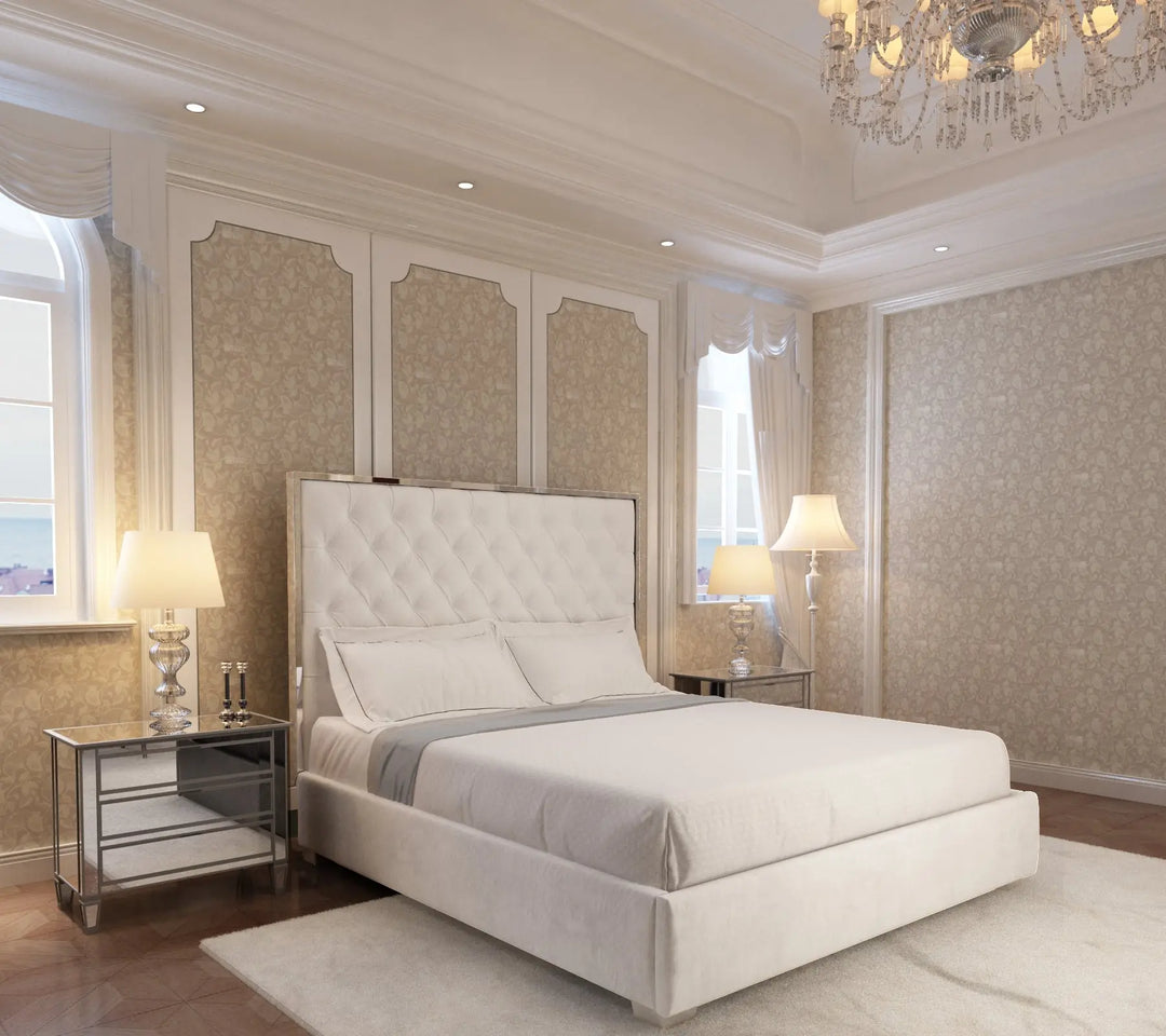 Zarina Luxury Bed Frame White King INTEX