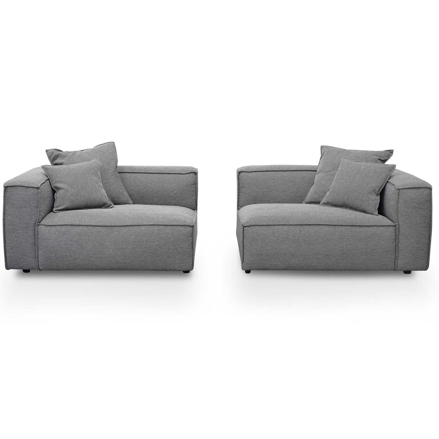3 Seater Sofa with Cushion and Pillow - Graphite Grey