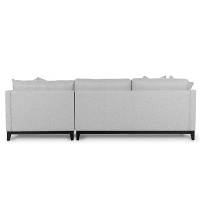 3 Seater Right Chaise Fabric Sofa - Grey