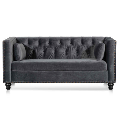 2 Seater Sofa - Cosmic Grey velvet