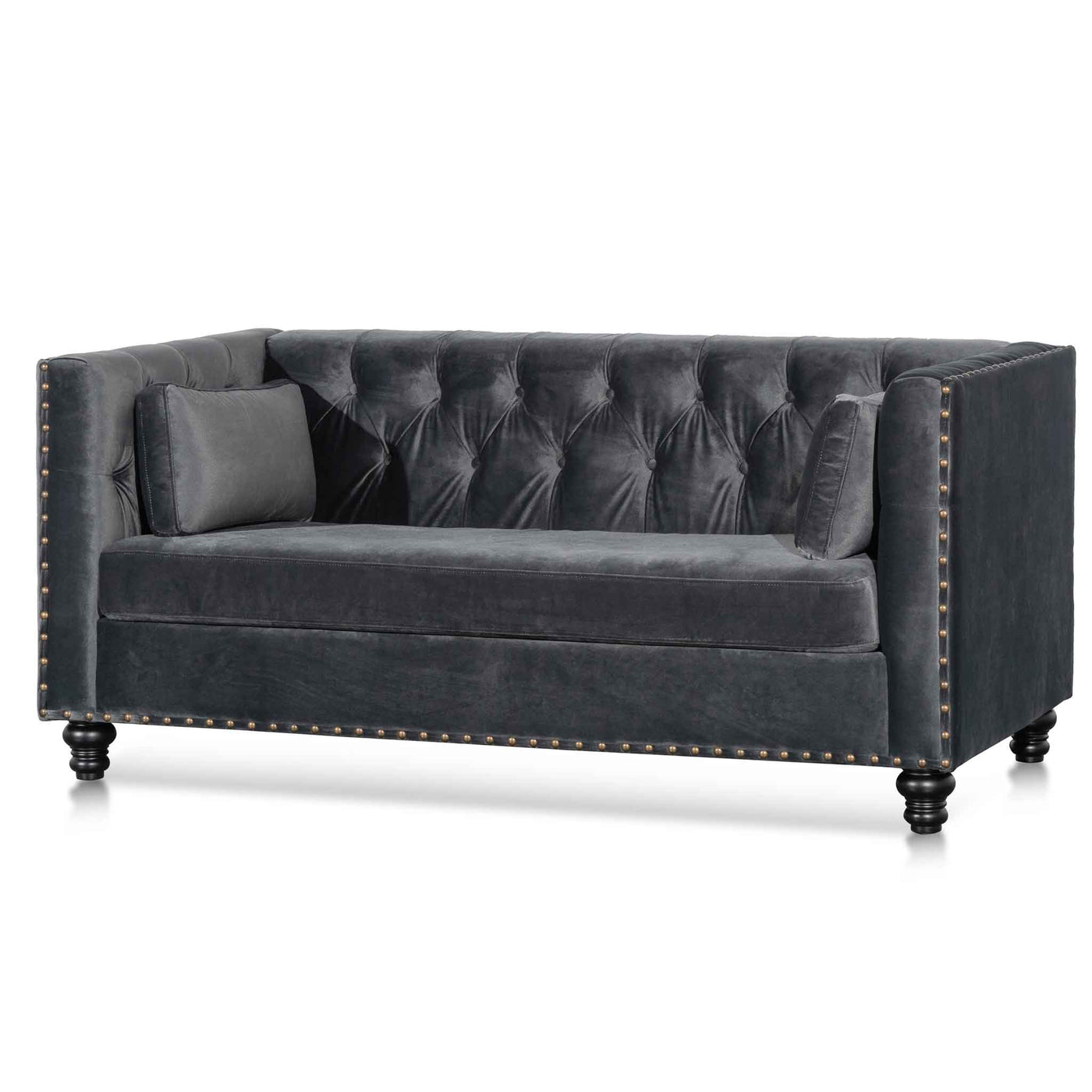 2 Seater Sofa - Cosmic Grey velvet