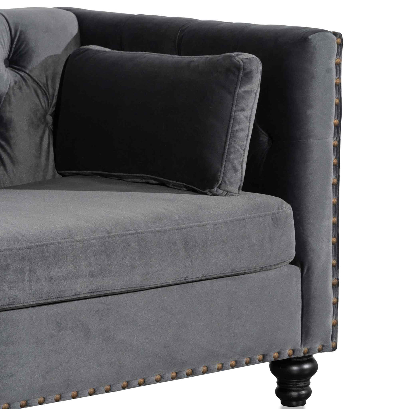 2 Seater Sofa - Cosmic Grey velvet