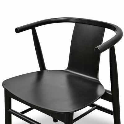 Dining Chair - Black Shell - Black Seat