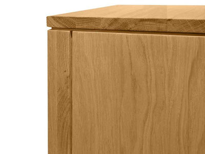 2 Drawer Wooden Bedside Table - Natural Oak