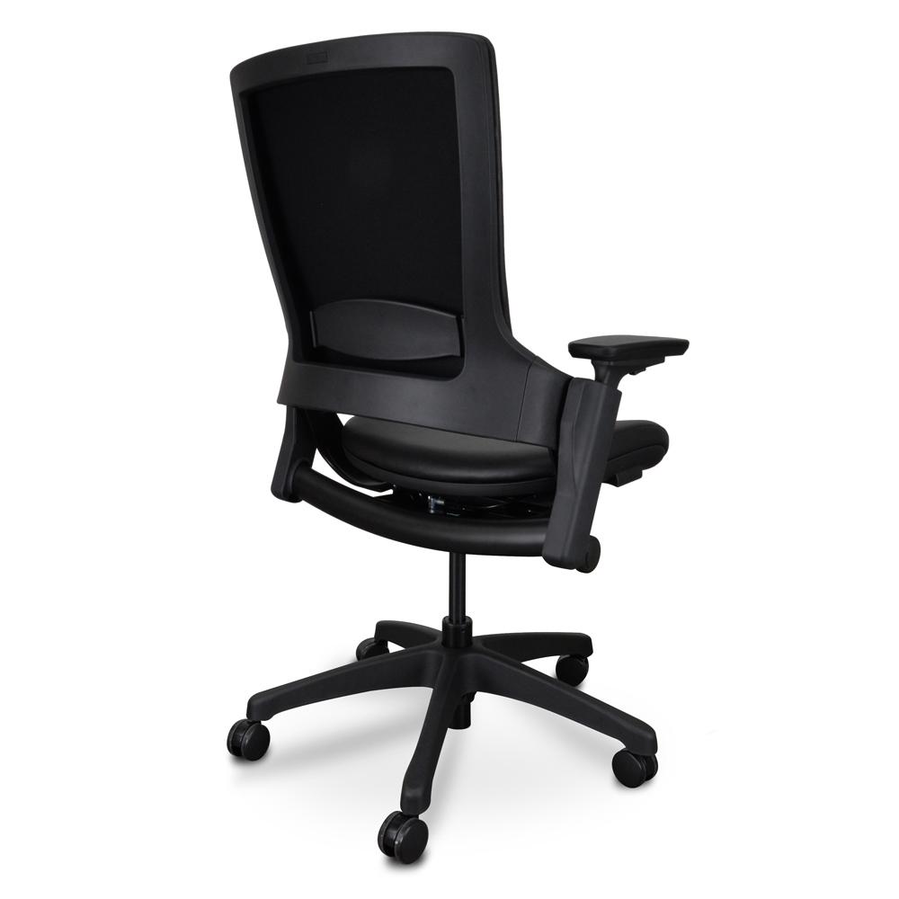 Ergonomic Leather Office Chair - Black