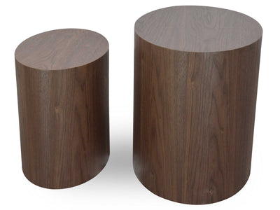Scandinavian Wooden Side Tables - Walnut