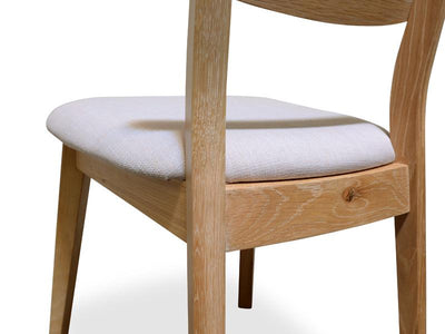 Veneer Dining Chair - Fabric Seat