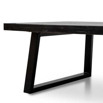 3m Reclaimed Dining Table - 120cm (W) - Full Black