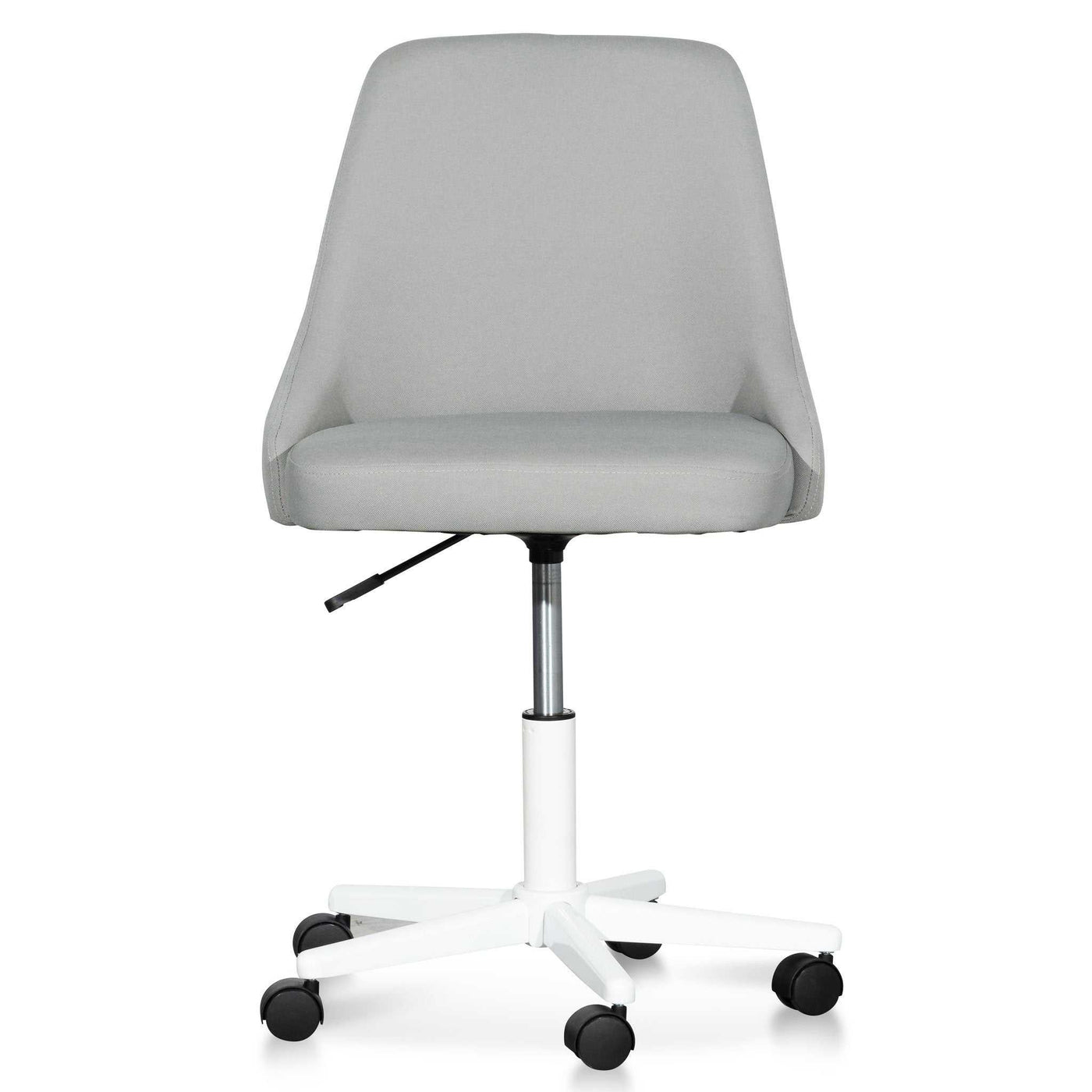 Grey Fabric Office Chair - White Base