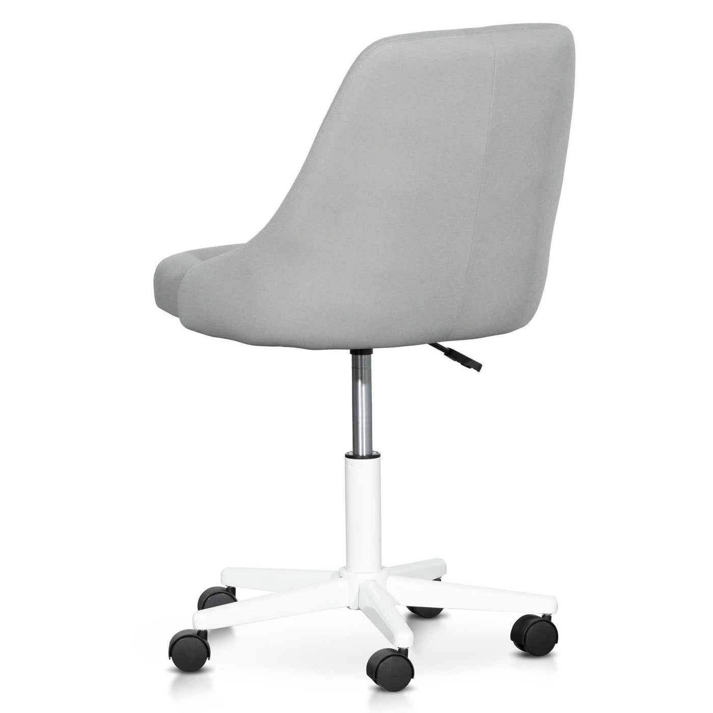 Grey Fabric Office Chair - White Base