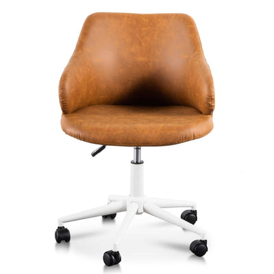 Office Chair - Tan with White Base