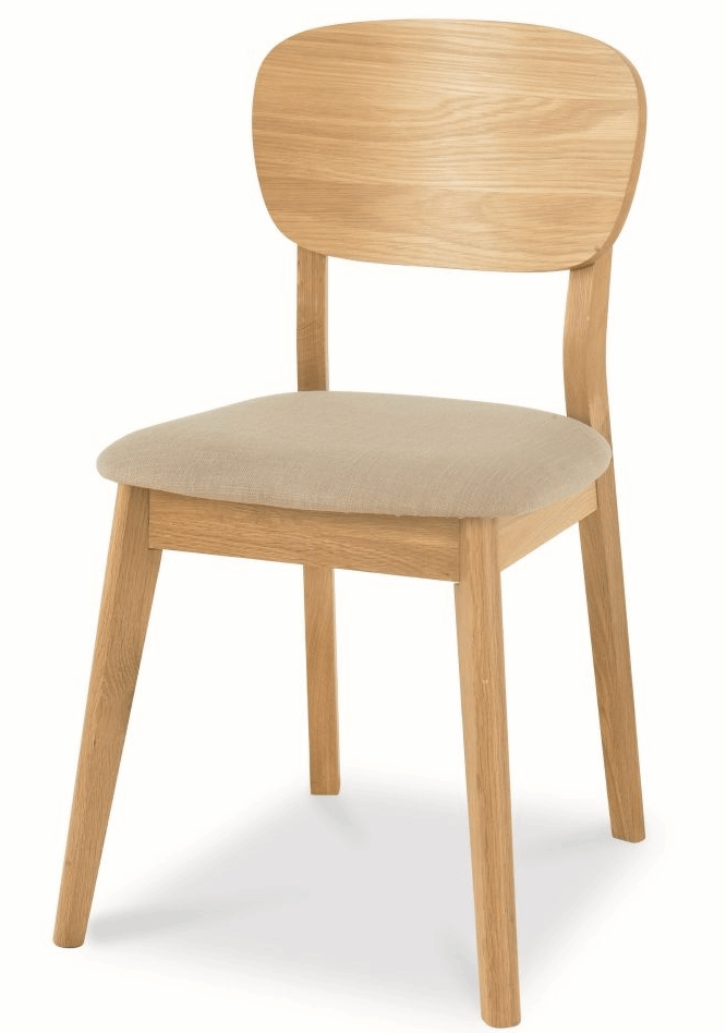 Veneer Dining Chair - Fabric Seat