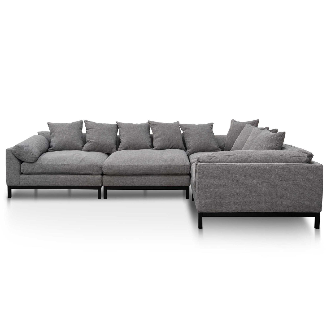 Corner Fabric Sofa - Graphite Grey