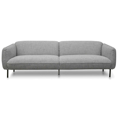 3 Seater Sofa - Light spec grey fabric
