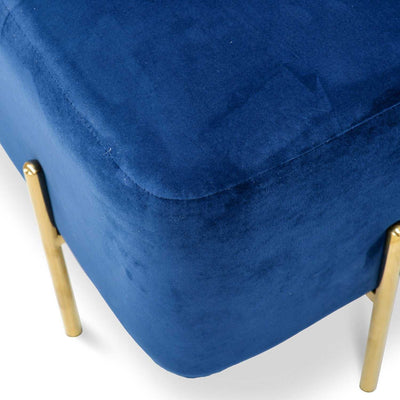 Ottoman - Blue Velvet Seat