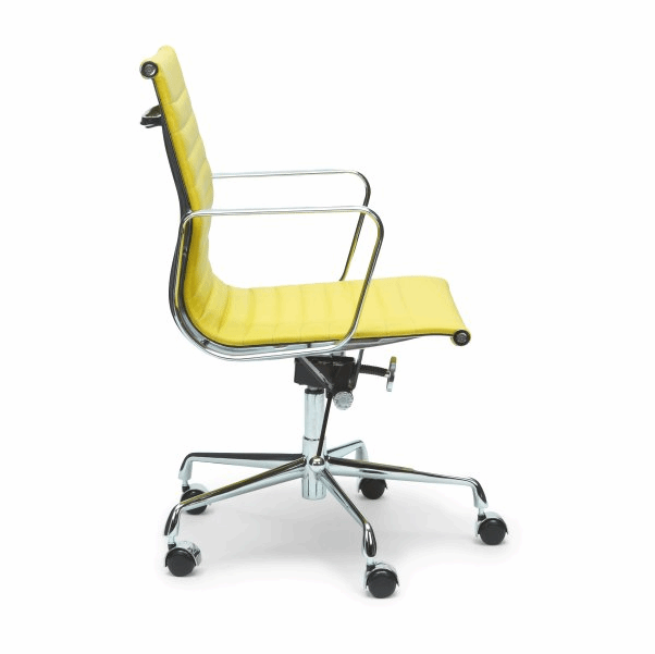 PU Leather Office Chair - Yellow