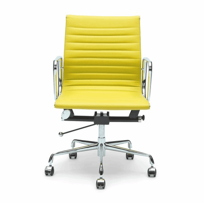 PU Leather Office Chair - Yellow