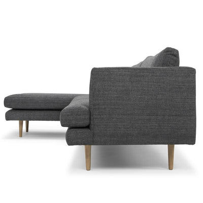 3 Seater With Left Chaise - Metal Grey