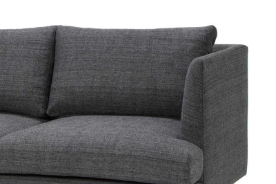 3 Seater Fabric Sofa - Metal Grey
