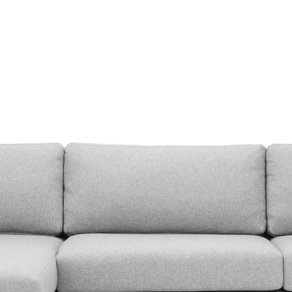 3 Seater Left Chaise Sofa - Light Grey