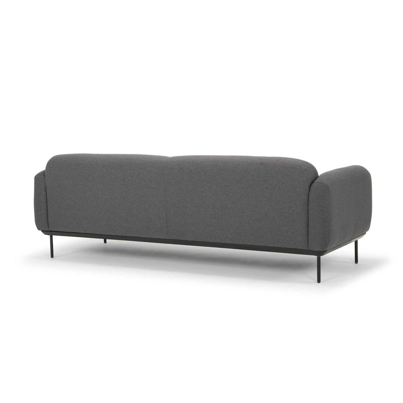 3 Seater Sofa - Antrazite with Black Steel Legs