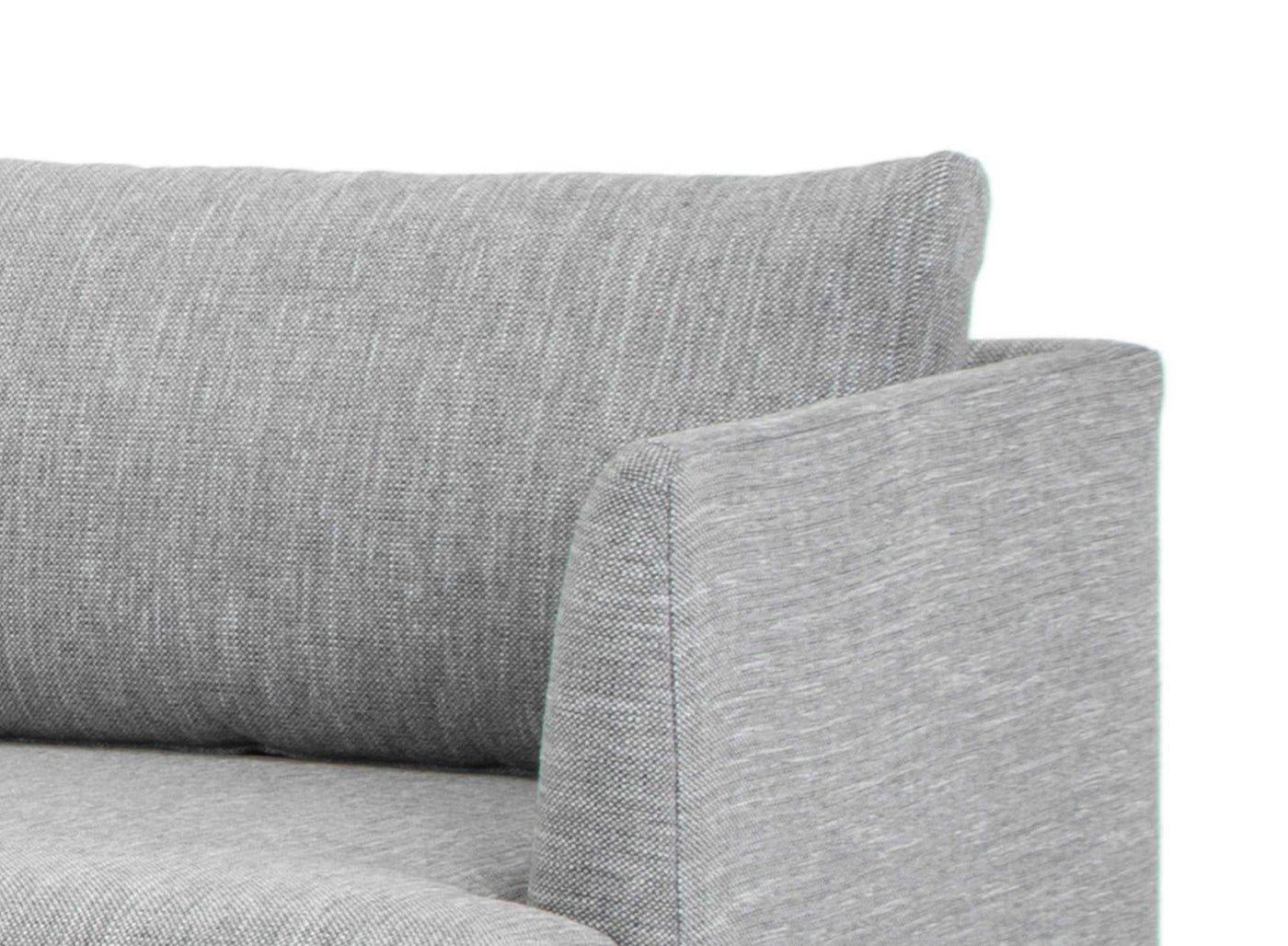 Seater With Left Chaise Sofa - Graphite Grey with Natural Legs
