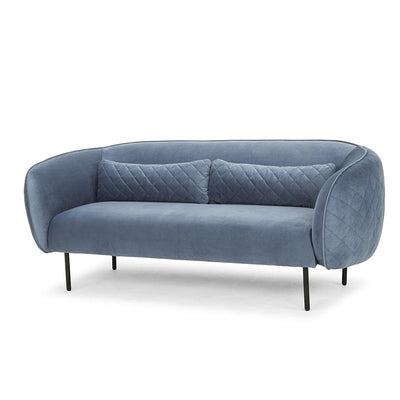 3 Seater Velvet Sofa in Dust Blue