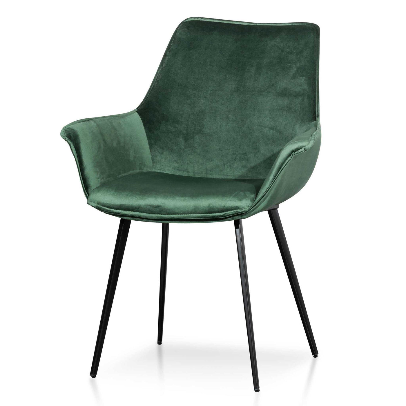 Dining Chair - Dark Green Velvet (Set of 2)