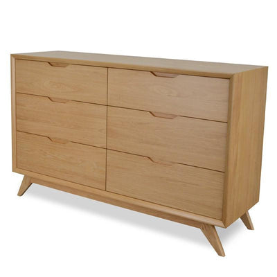6 Drawer Wide Chest - Natural
