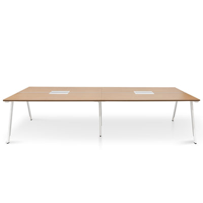 4 Seater 3.2m Office Desk - Natural