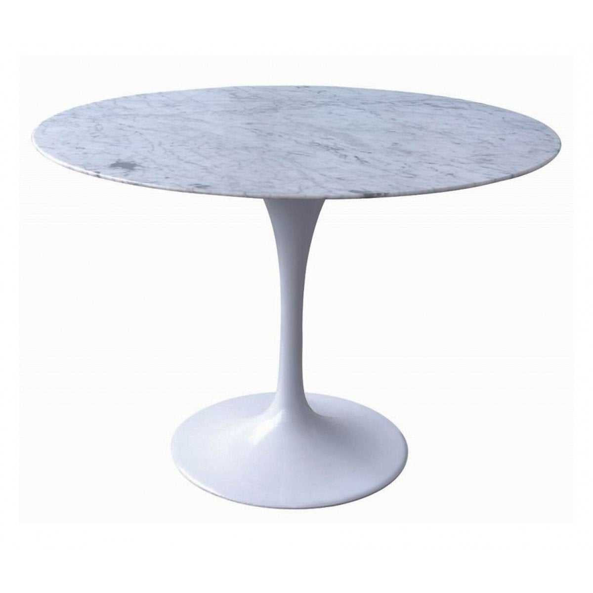 Marble Dining Table 90cm - Aluminium
