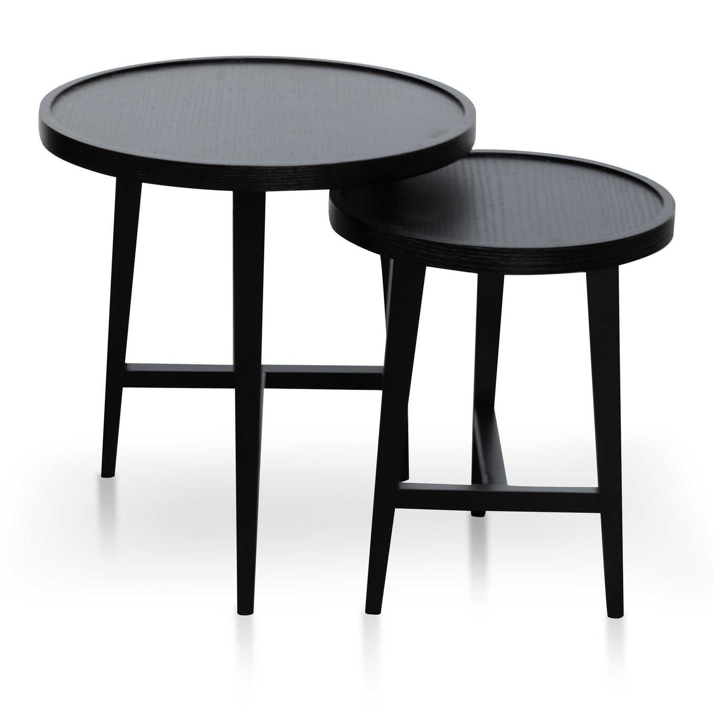 Nested Wooden Side Table - Black